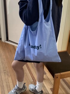 Summer shopping bag, universal capacious one-shoulder bag, Korean style