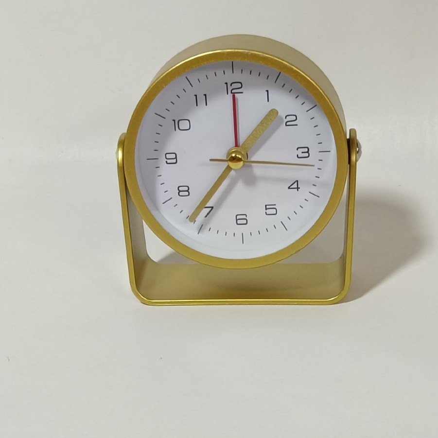 Reloj de escritorio de escritorio pequeño ABS puede girar y ajustar el ángulo de los estudiantes con alarma simple y versátil para una variedad de escenas