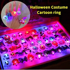 メーカー直販ハロウィーン発光指輪led指灯カボチャ鬼頭手環ネックレス子供玩具プレゼント