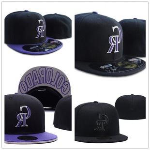 [Colorado Rockies] Closed Sun Protection Visor Couple Hat Embroidered Hat Fully Sealed Baseball Cap