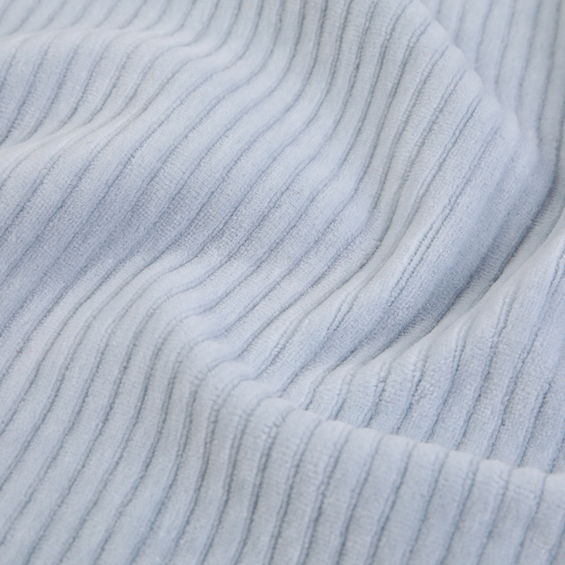 맞춤형 코튼 벨벳 대형 스트립 두꺼운 니트 코듀로이 폴리에스터 코튼 스트레치 벨벳 스트라이프 드레이프 와이드 레그 팬츠 원단