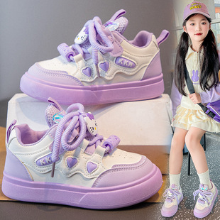 Girls' Shoes 2025 Spring and Autumn New Arrival Little Girl Internet Celebration Princess Style sneaker All-Match Cute Children's Casual Shoes