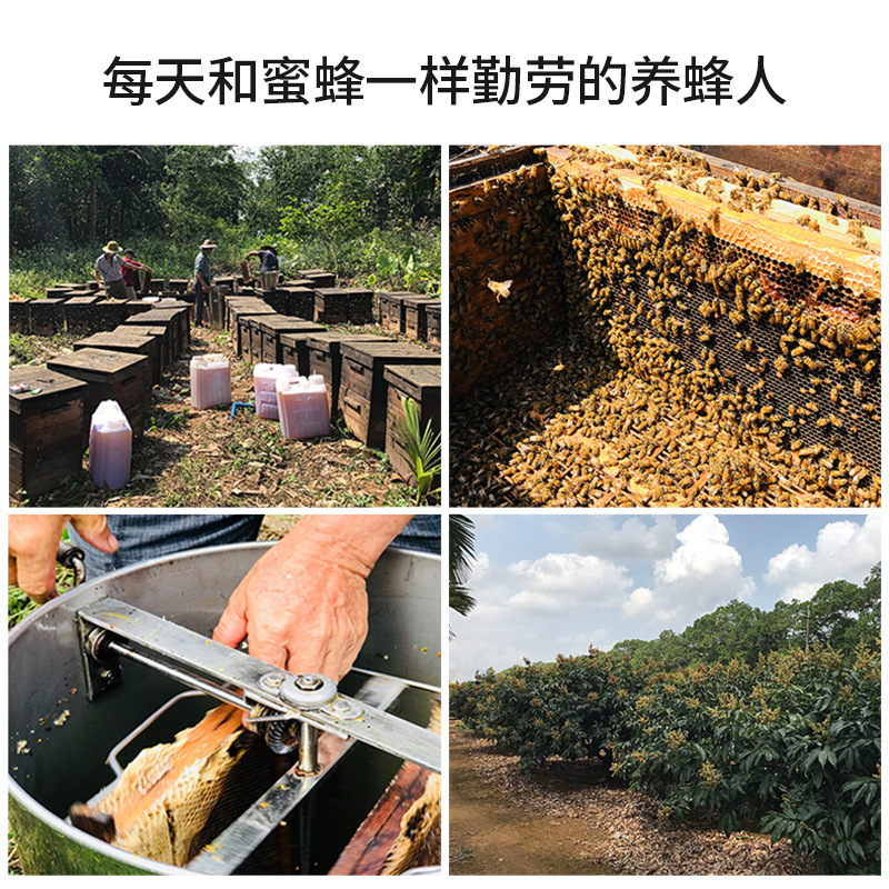 百花土蜂蜜2斤装结晶蜂蜜源头厂家一件代发百花结晶蜜原蜜批发