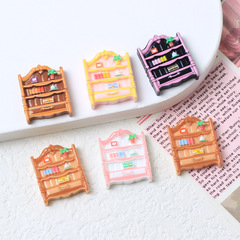 カラーの小さい本棚の漫画のdiyクリームの携帯のケースは油の髪を垂らしてアクセサリーの樹脂の部品の材料を飾ります。