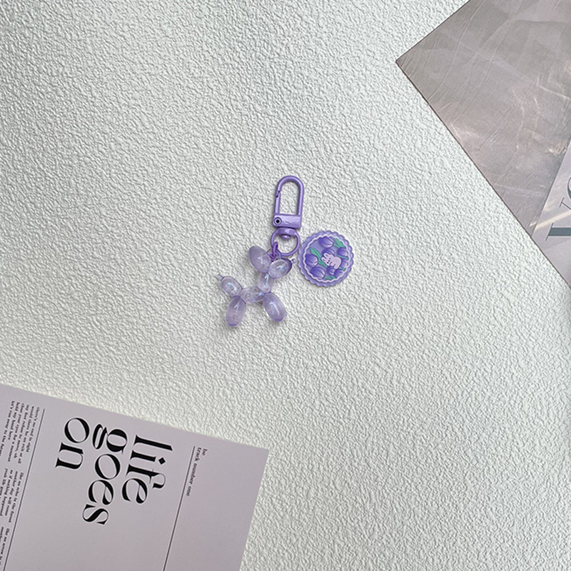 Pequeño Libro Rojo mismo lindo jalea globo láser perro llavero colgante colorido cachorro de dibujos animados teléfono llavero