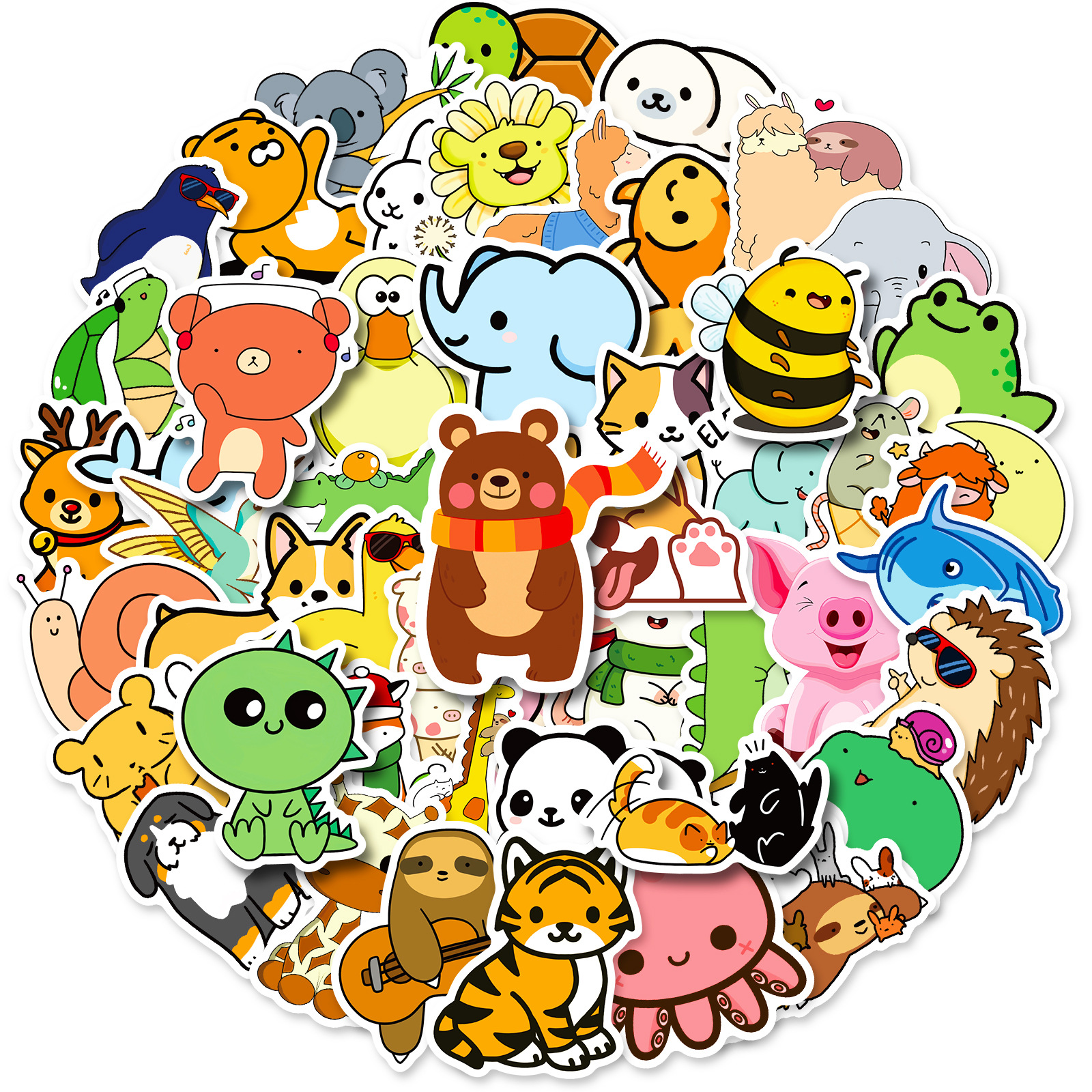 50 Pieces Animal Cartoon School PVC Cute display picture 2