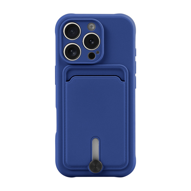 Aplicable para iPhone16 estuche para teléfono móvil nuevo Apple 16promax silicona 15 ranura para tarjeta 13 funda protectora 14