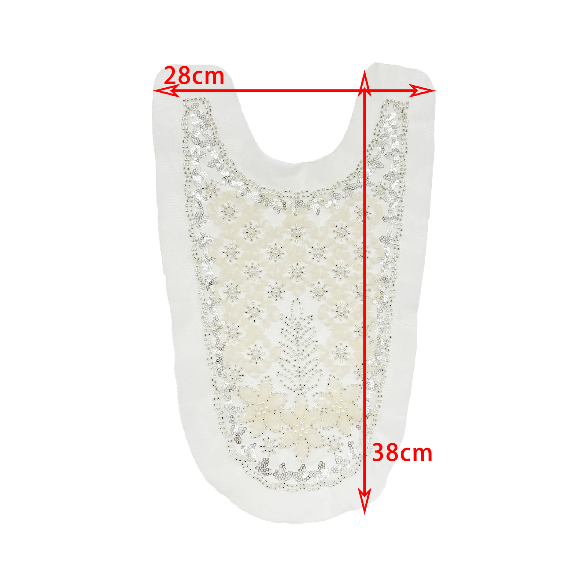Flor tridimensional europea pesada plegada de color almendro collar de encaje perla de sequillas de flores de pecho collar falso accesorios