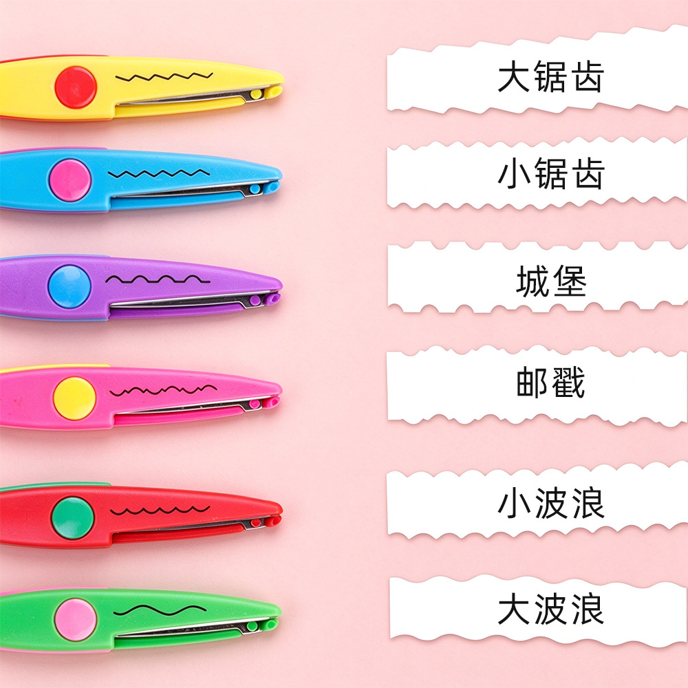 Tijeras de Seguridad con Bordes de Encaje de 5 Pulgadas de Plástico para Niños y DIY image 6