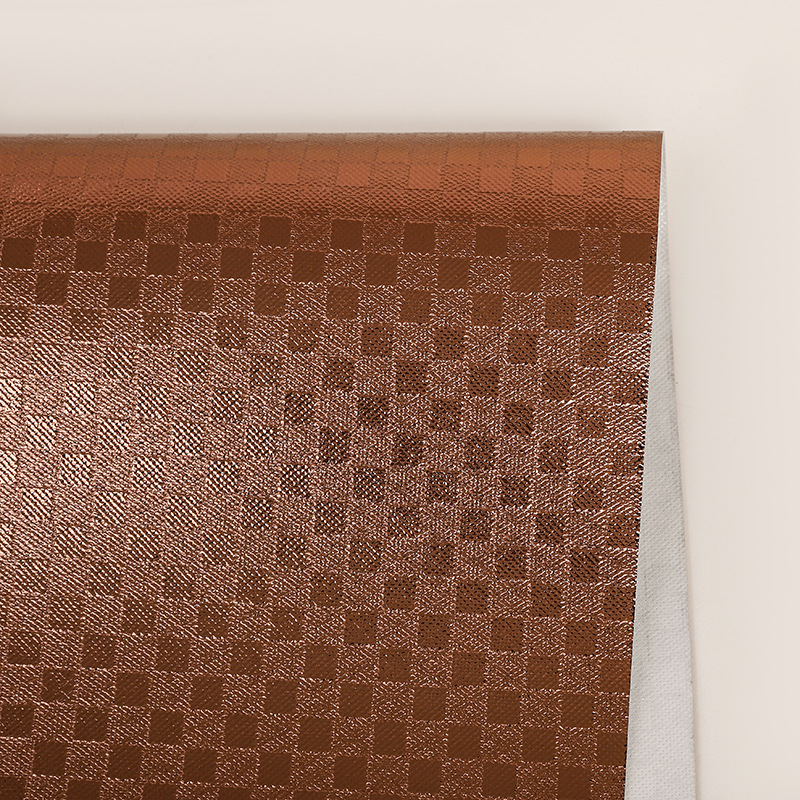 彩色小方格大方格亮彩镭射手提袋布料覆膜无纺布新款现货厂家直销