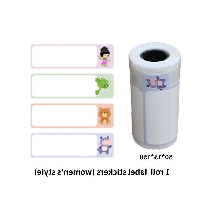 Mini papel de impresora, papel de impresora de error pequeño, etiqueta adhesiva de 10 años, pegatinas transparentes