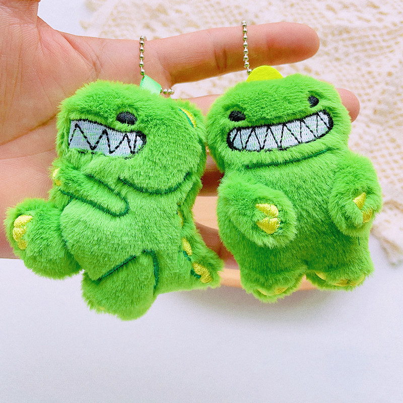 Cartoon Cute Green Dinosaur Pendant Doll Brooch Bib Crocodile Student Schoolbag Decorative Scarf Clothes Accessories
