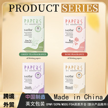 全英文SADOER洋甘菊香氛吸油纸60x90mm 吸油面部吸油纸跨境批发