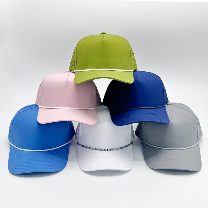 Sombreros de cuerda de perforación de secado rápido, sombreros de béisbol para mujeres y hombres, sombreros de protección solar al aire libre, sombreros de lengua de pato LOGO