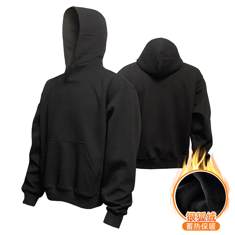短款加绒连帽卫衣定制印图印logo工作服定做外套帽衫套头跨境欧美|undefined