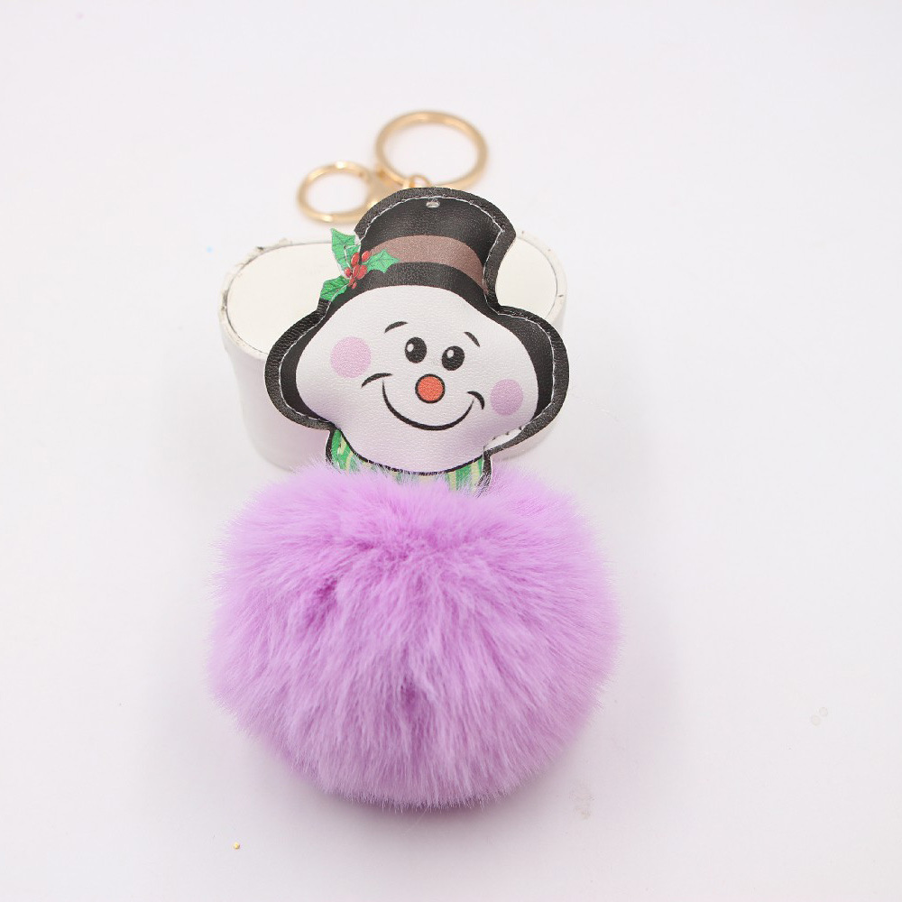 Christmas Snowman Keychain Pendant School Bag Purse Plush Pendant Jewelry display picture 5