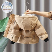 男童羽绒服冬季2025新款宝宝加厚保暖棉袄外套儿童冬款白鸭绒衣服