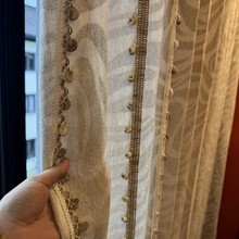 新款客厅阳台斑马条纹窗帘高档提花棉麻垂直帘现代简约时尚窗帘批