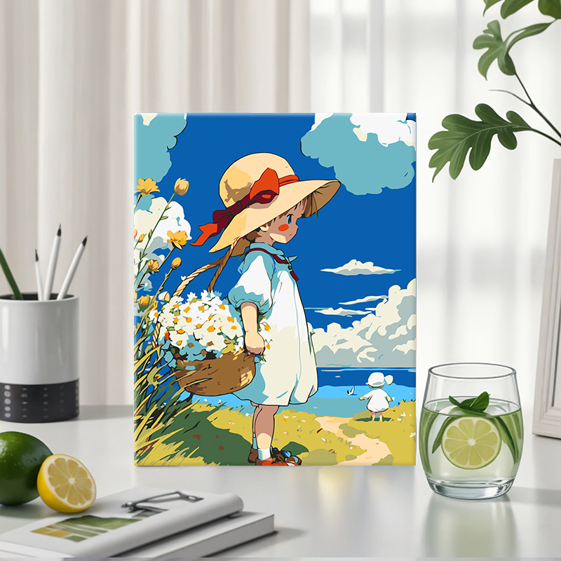 40 × 50 pintura al óleo digital color paisaje pintura pintada a mano relleno de color para niños curado fábrica de pintura decorativa al por mayor