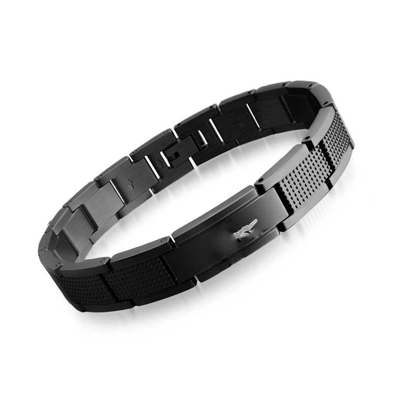 Krokodilmuster-Armband Bestseller Europa und Amerika Titan-Stahl-Magnet-Armreif Herrenschmuck modischer breiter Edelstahl wasserdicht Armband