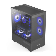 航嘉G6 全侧透侧板卡扣快拆游戏机箱 台式电脑主机箱  黑/白