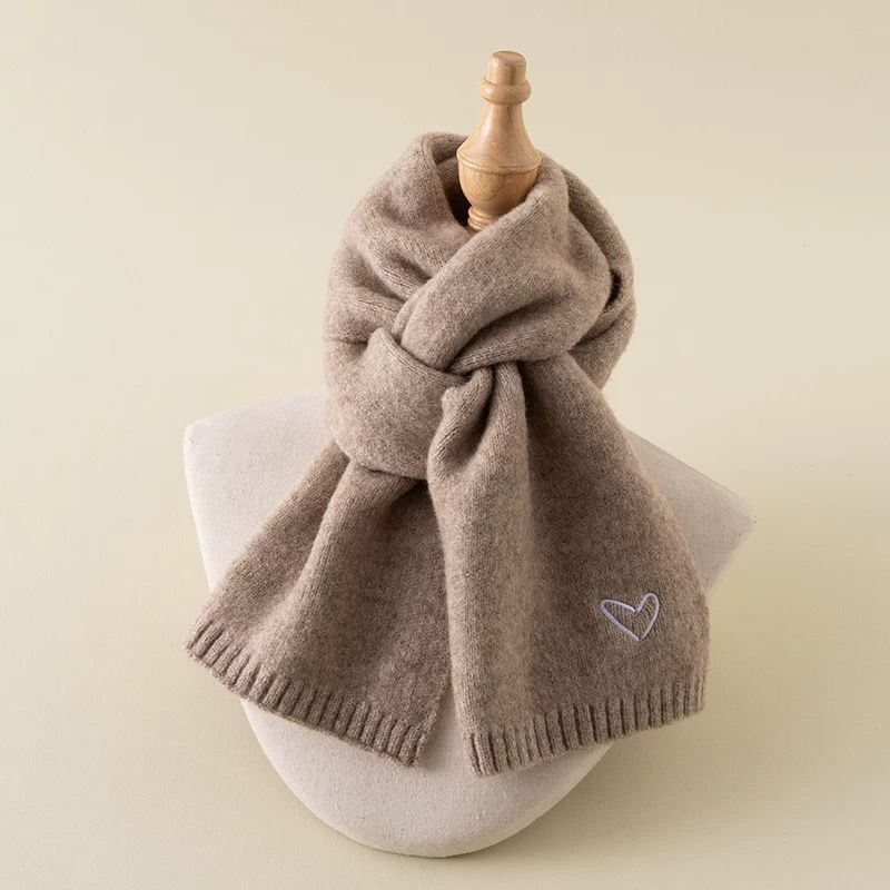 Niños Estilo Simple Forma De Corazón Color Sólido Bufanda display picture 3