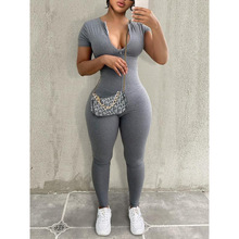 K 66262 Short Sleeve Long Jumpsuit ���䳤������Ůװ�羳