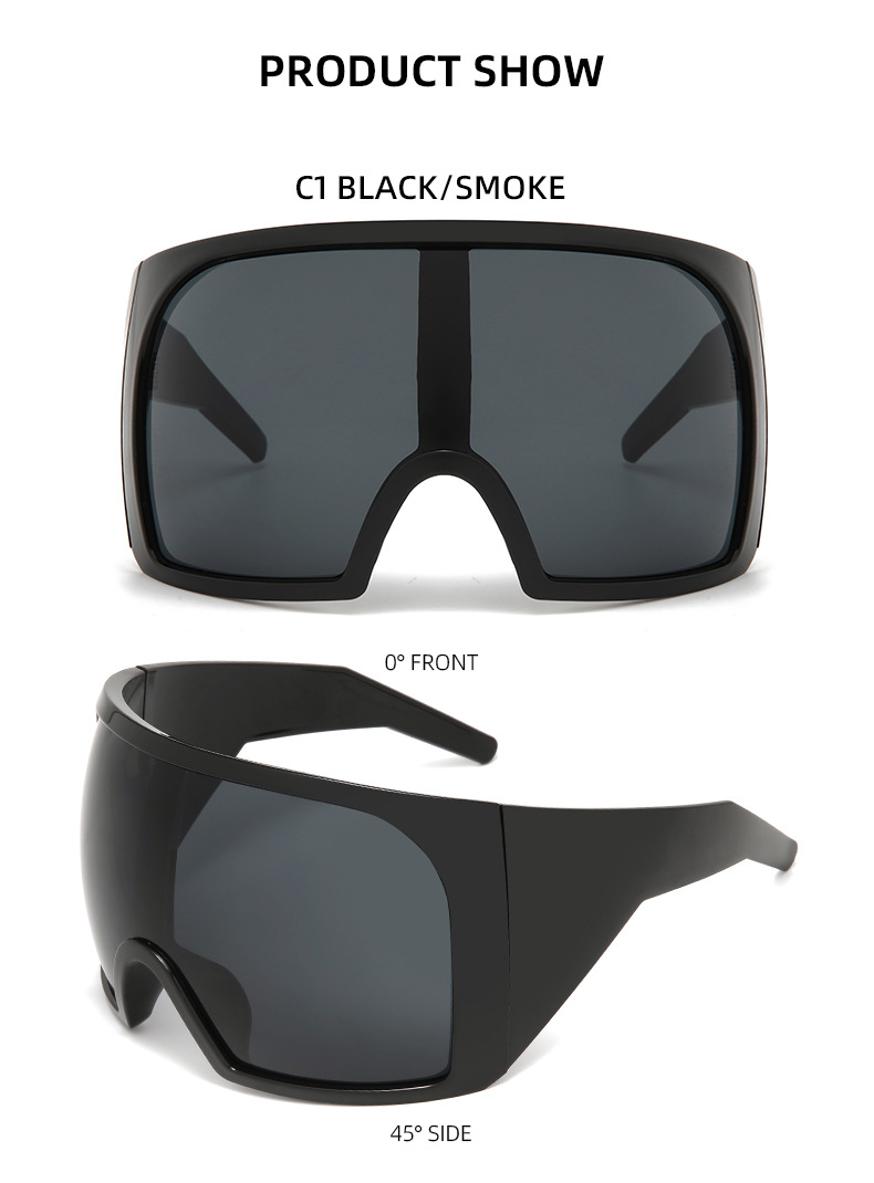 125g Weight Full Frame Glasses Structure Sunglasses Classification Streetwear Solid Color PC UV400 Protection Special-Shaped Mirror Full Frame Men's Sunglasses