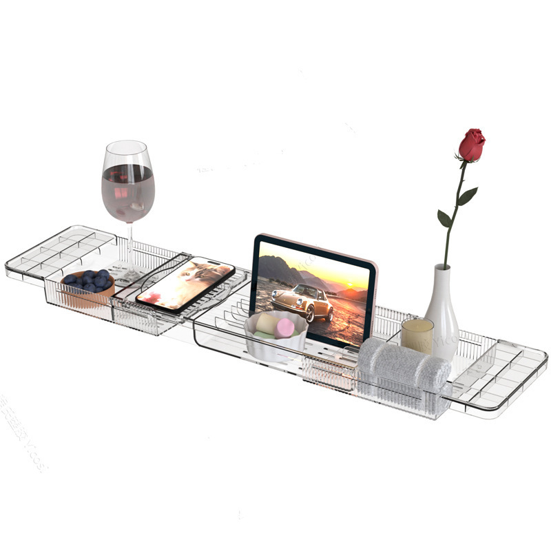 Amazon cross-border transparent bath rack retractable bathtub rack tray toilet rack factory wholesale Amazon cross-border transparent bath rack retractable bathtub rack tray toilet rack factory wholesale