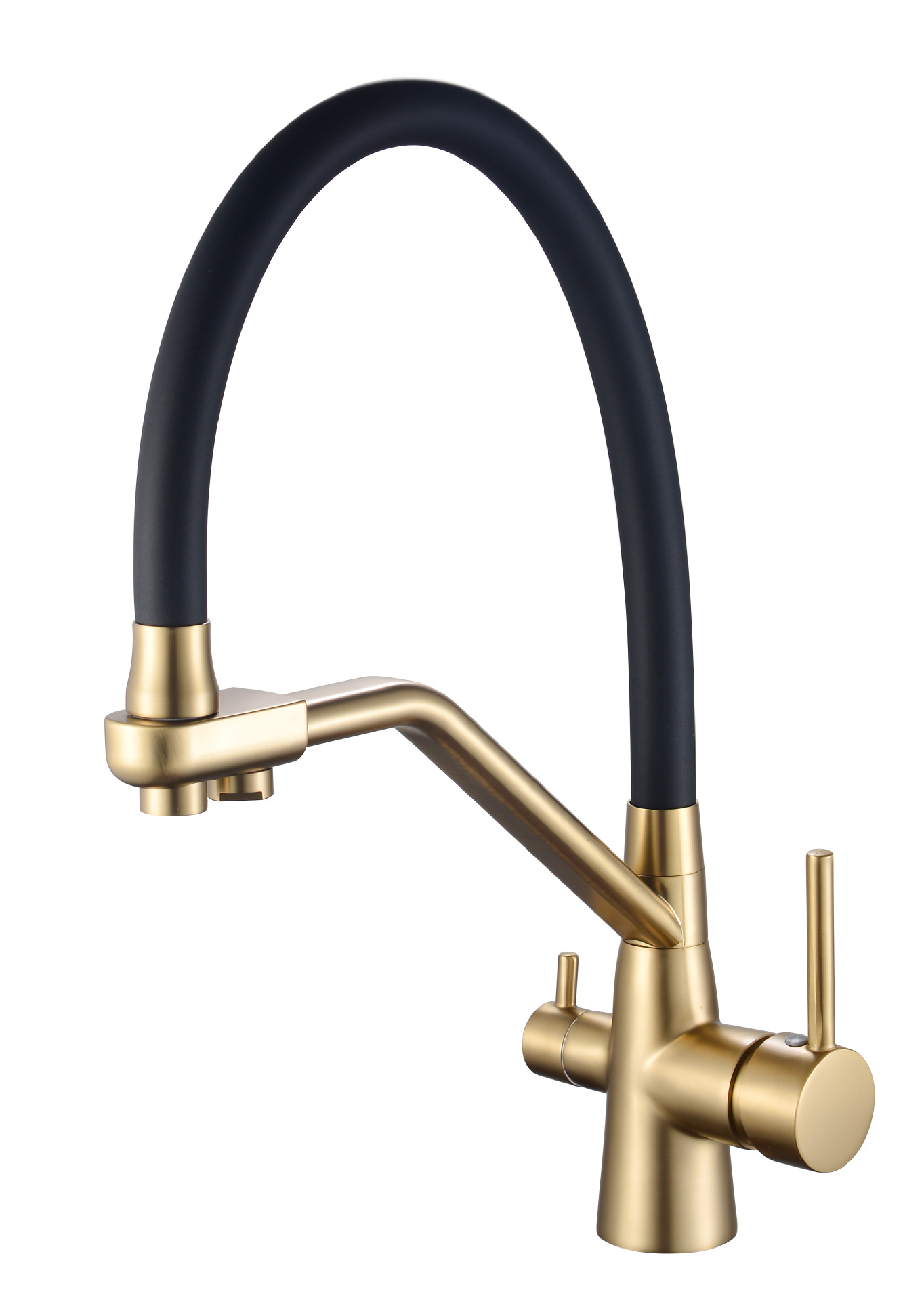 Cross-border three-in-one all-copper kitchen cold and hot dual-mode water purifier faucet gun gray direct drinking sink vegetable basin faucet Specification drawing