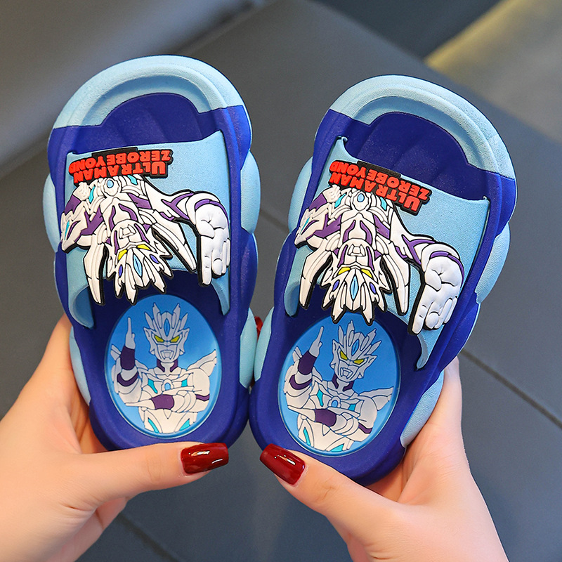 Zapatillas para niños niños de verano zapatillas de dibujos animados antideslizantes para el baño doméstico para niños pequeños y medianos zapatillas de dibujos animados Ciro