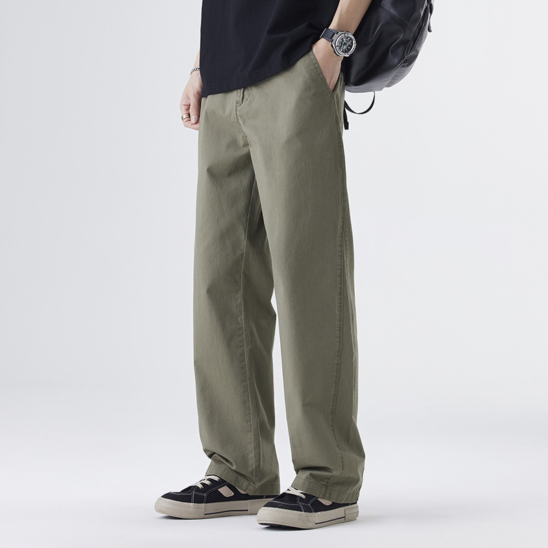 Casual Pants Men's Spring and Summer Loose Wide Leg Fashionable Straight Black Casual Student Youth Korean Style Fatty plus size Casual Pants Men's Spring and Summer Loose Wide Leg Fashionable Straight Black Casual Student Youth Korean Style Fatty plus size