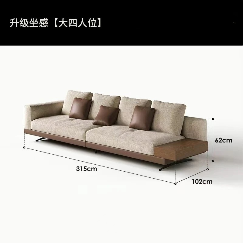 佛山沙发意式极简高密度布艺沙发极简客厅小户型直排棉麻布沙发|undefined