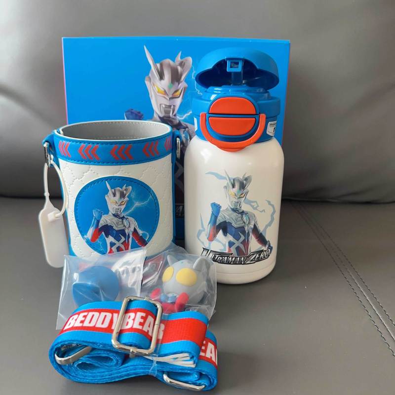 カップベア魔法瓶カップ クロミ女子学生カップ 正規品 公式子供用幼稚園ストロー ダブルドリンクカップ|undefined