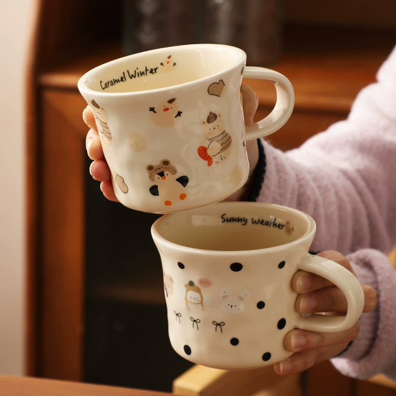 Creative cartoon ceramic Korean coffee tea cup