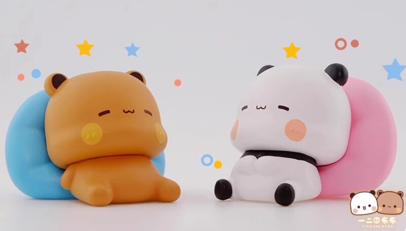 本物の1と2とBubuの日常かわいいミニブラインドボックスフィギュアオーナメントトレンディなおもちゃ周辺機器ガールギフト|undefined