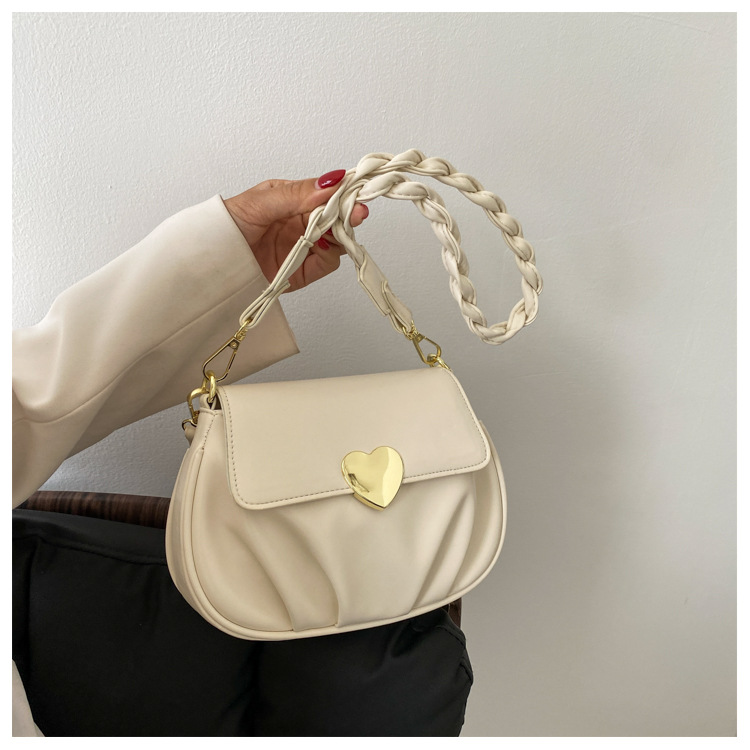 Vente En Gros Coeur Boucle Plier Une Épaule Messager Petit Sac Rond Nihaojewelry display picture 115