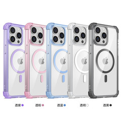 iPhone17ProMax対応 透明マグネット式スマホケース ワイヤレス充電対応 Apple16 四隅落下防止保護カバー