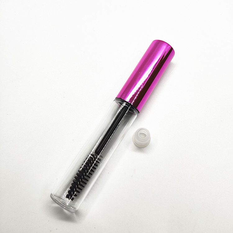 Tubo transparente redondo moldeado por soplado para brillo labial, tubo vacío para delineador líquido, tubo para rímel, tubo vacío de 10 ml, materiales de embalaje profesionales para maquillaje.