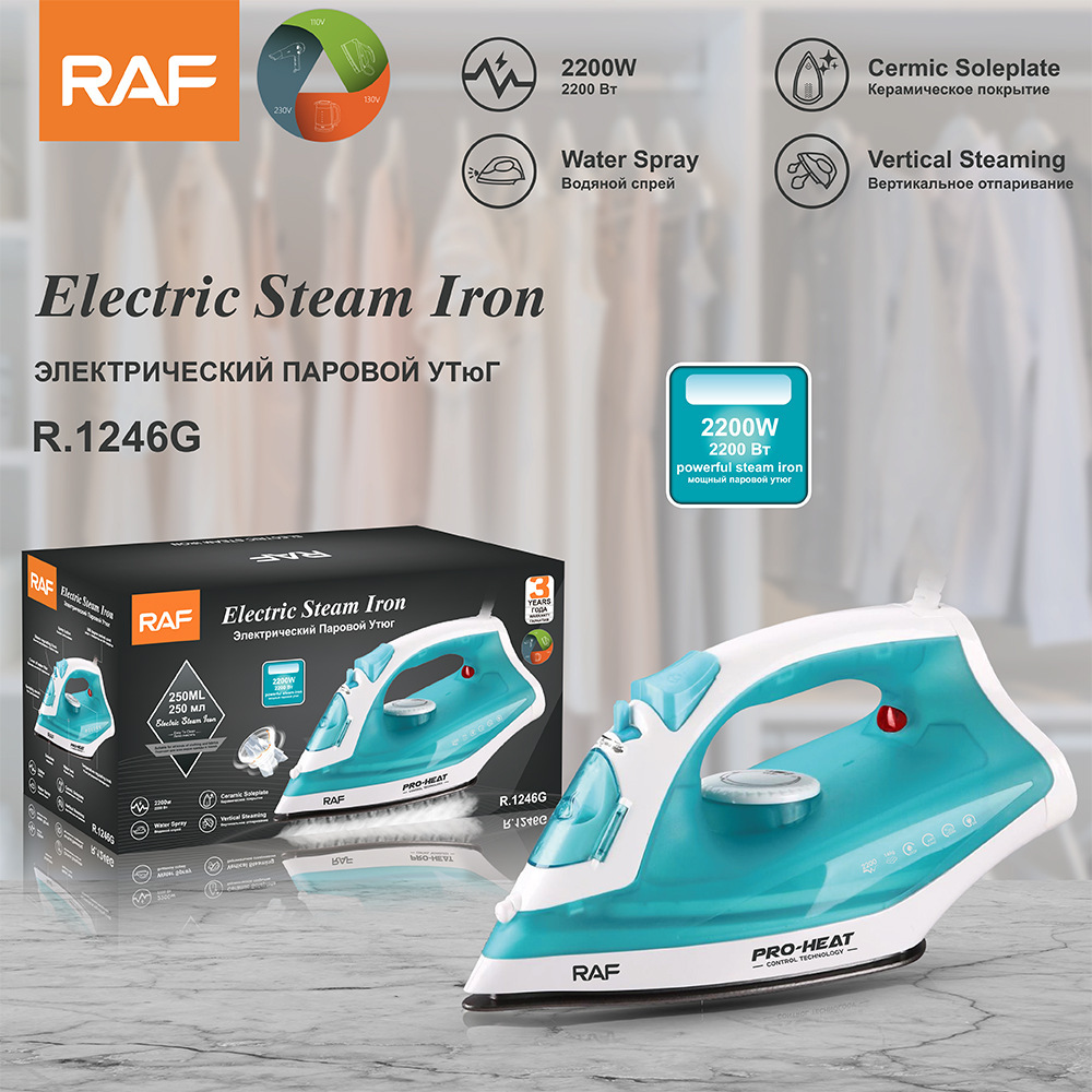 RAF Estados Unidos, estándar europeo, plancha eléctrica, vapor, plancha para el hogar, spray, plancha eléctrica, ropa de mano, plancha eléctrica