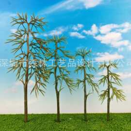 建筑模型，火车模型，沙盘模型塑胶模型树DIY教材 印枝-啡色树杆