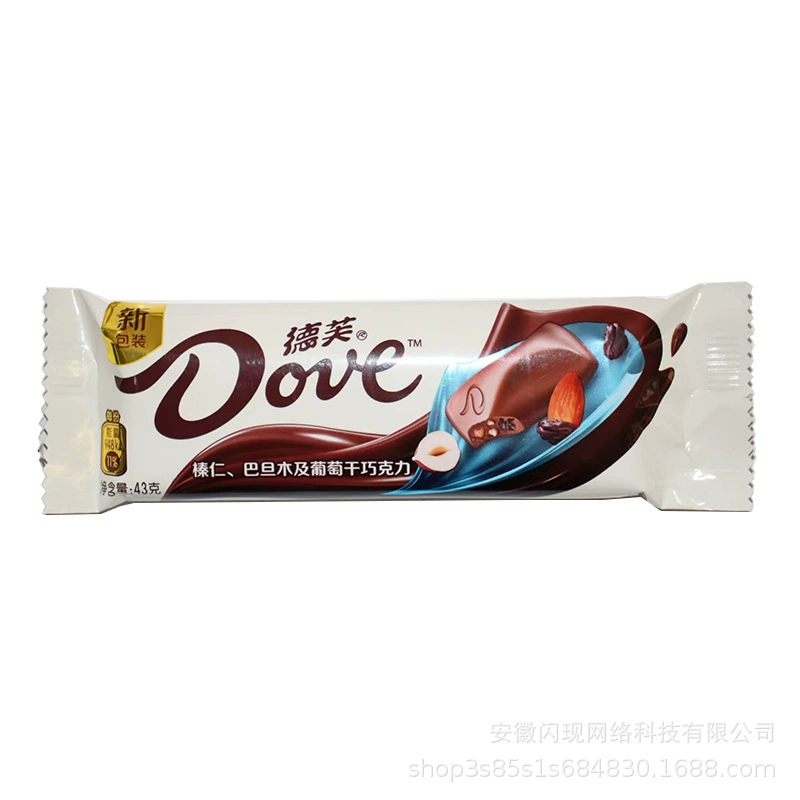 Шоколад (Dove) 43 г — бар с нежным молочным и фундуковым вкусом, индивидуальная упаковка