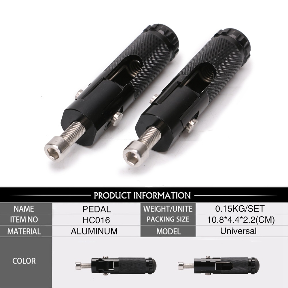 Motorcycle Modification Accessories Cnc Aluminum Alloy Foldableing Pedals Round Pedals Ktm Harley Kawasaki Modified Rear Pedals