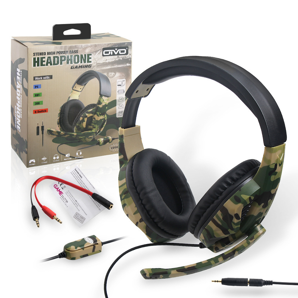 XBOX ONE/PS4/switch game console camouflage headset gaming headset camouflage headset