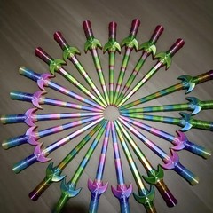 3D打印迷你炫彩伸缩剑地摊批发摆摊爆款儿童3d打印爆款玩具