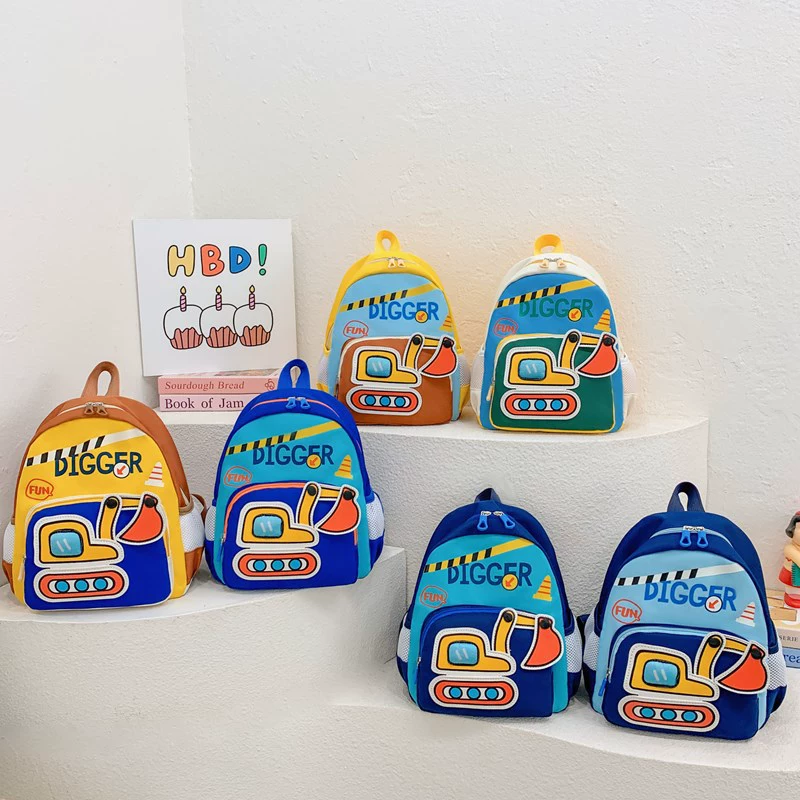 Cartoon school bag for kindergarten, card holder, children's backpack for boys and girls