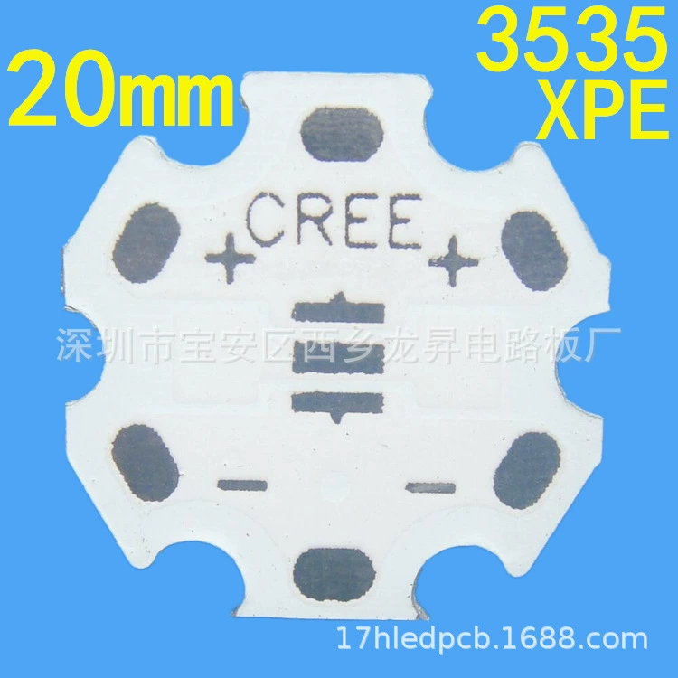 Алюминиевая подложка шестиугольной формы 1.3, 20 мм, для светодиодов Cree, плата Cree 3535, световая панель XPG, чип SMT