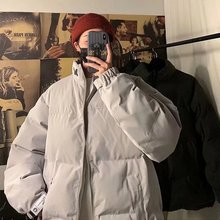 棉服男士冬季潮流棉衣立领保暖反光设计加厚棉袄新款韩版男装外套