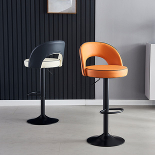 Bar Chair Lift Bar Chair Modern Simple High Stool Backrest High Stool Island Bar Chair Cashier Bar Stool