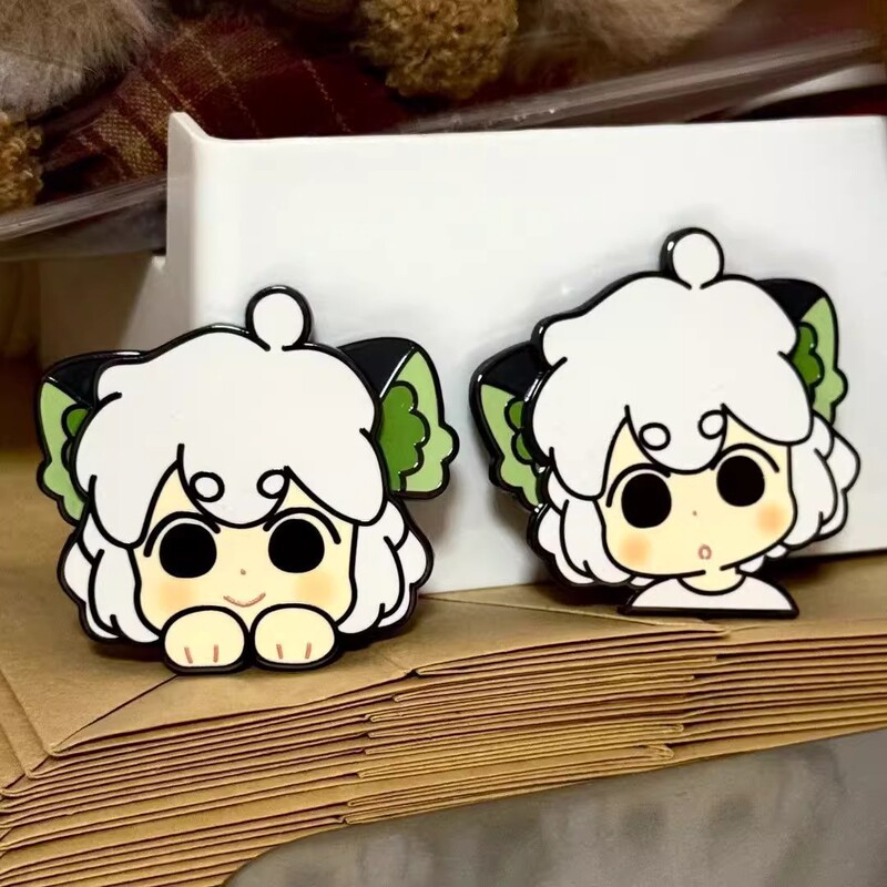 新品罗小黑战记晃晃转转金属徽章周边高品质轻奢胸针耳朵可动|undefined